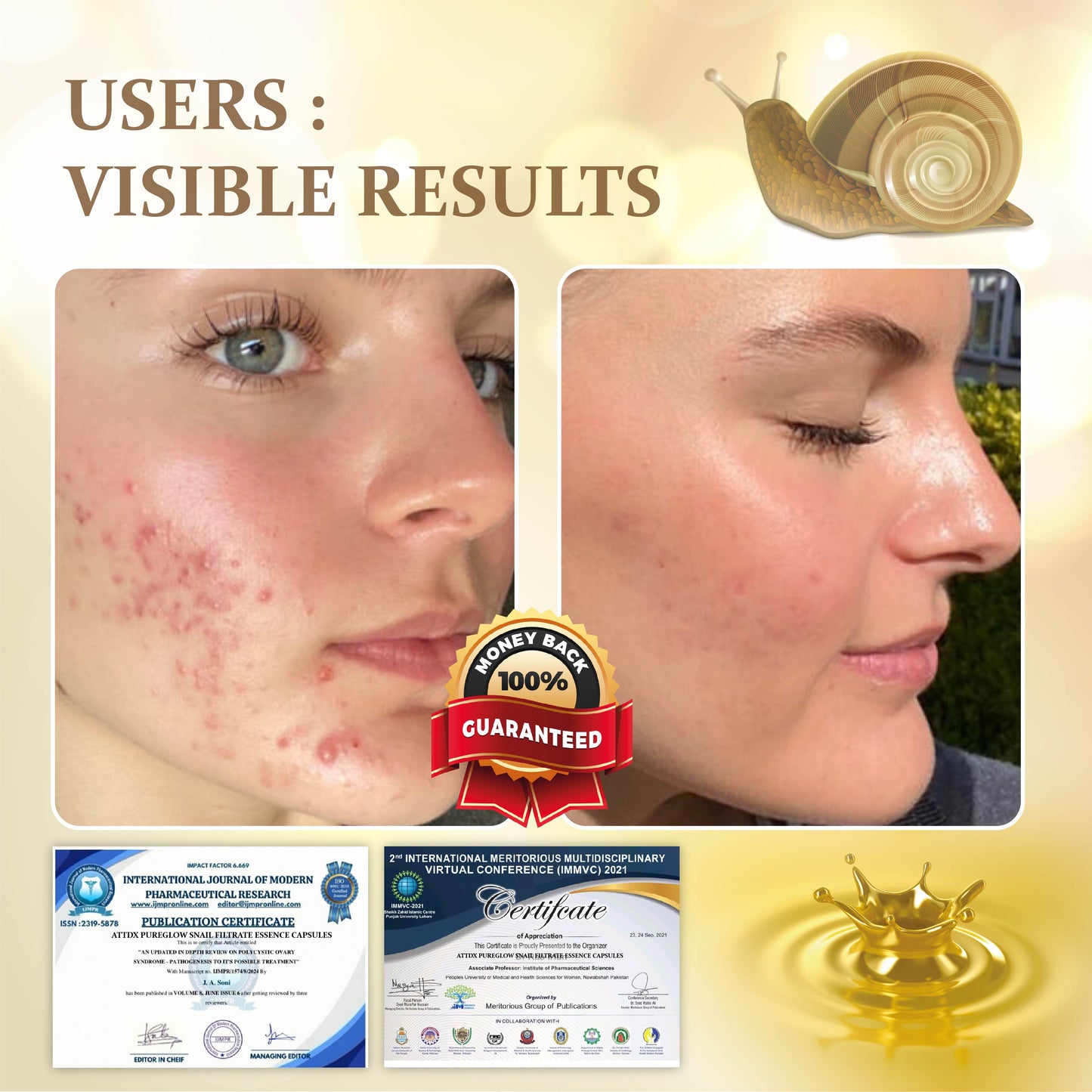 PureGlow Snail Filtrate Essence Capsules Y