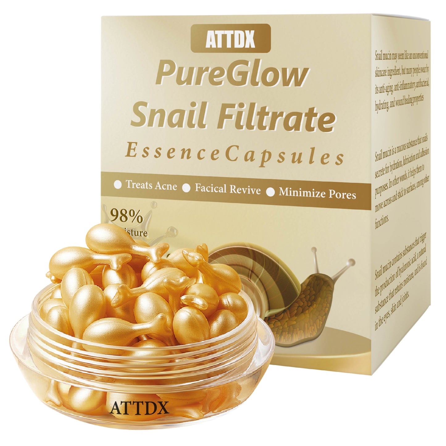PureGlow Snail Filtrate Essence Capsules Y